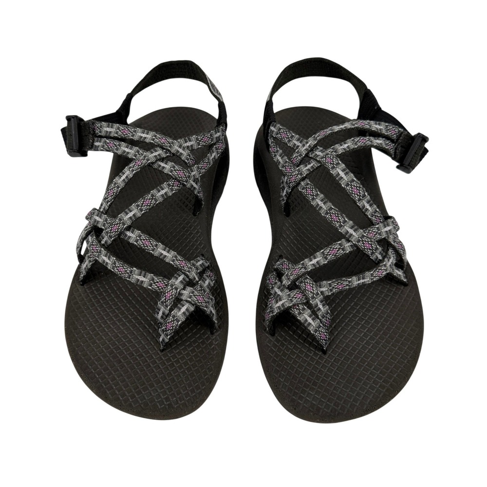 Chaco Z1 Classic Sport Sandals Womens 9 Gray Purple Adjustable Hiking Outdoor
